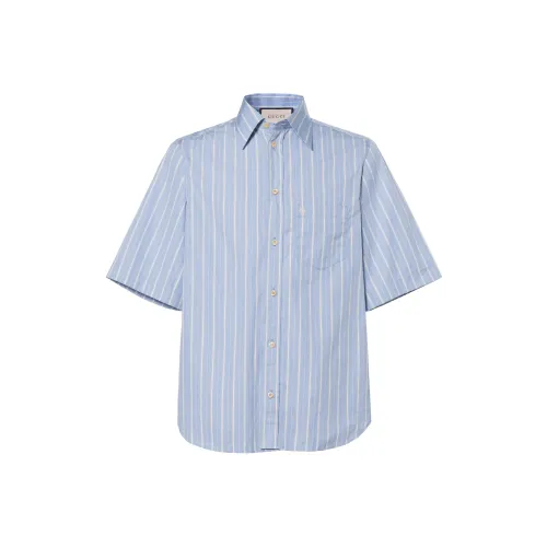 GUCCI Blue Men's Shirts GUCCI Синий Мужские Рубашки