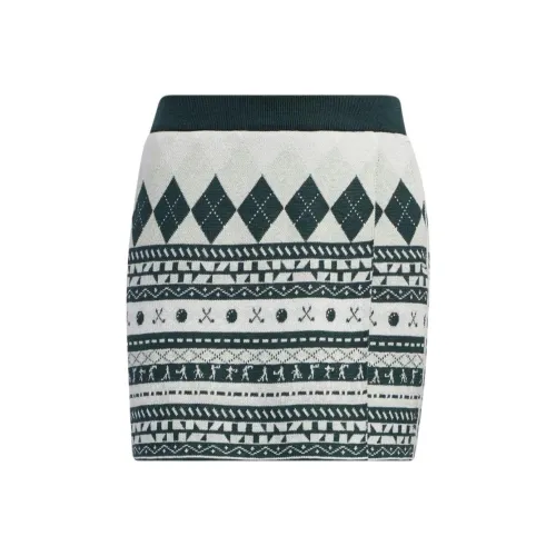 Adidas Повседневные короткие юбки Версия для Японии Женские Тень Зеленый