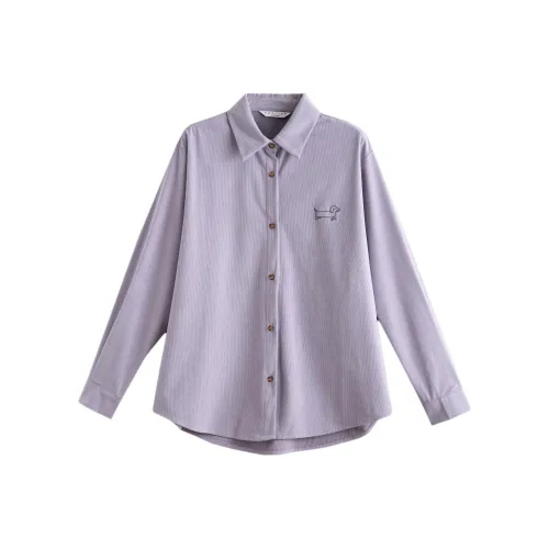 Tonlion Розово-фиолетовые Женские Рубашки