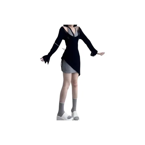 GIUHF Длинное платье с длинными рукавами женское