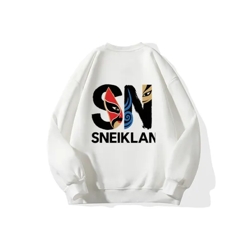 SNEIKLAU Белый Унисекс Свитшоты