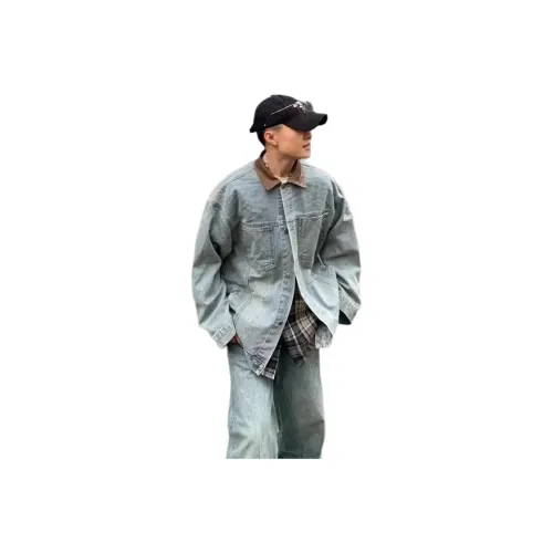 HIPHOPPUNKS Синий Мужской Джинсовые куртки