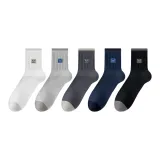 5 пар (Черный + Темно-синий + Темно-серый + Светло-серый + Белый)