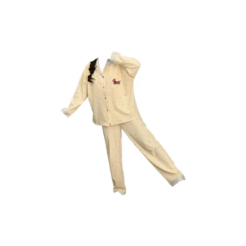 QIANSHENG Гороховый узор Такса Женские Пижамные комплекты