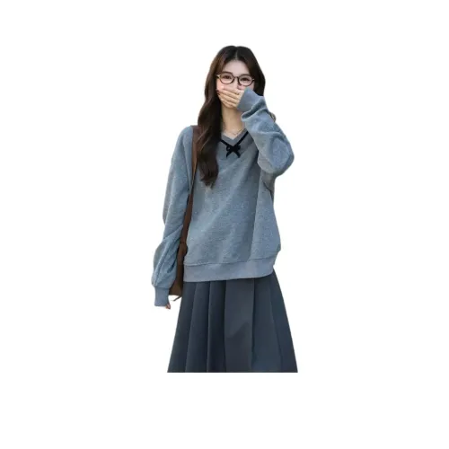 MUCCHIC Серый Женский Свитшот