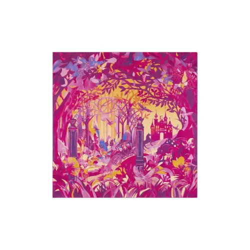 CHOPARD Органический шелк Саржа Женские шарфы из шелка Фуксия