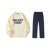 Комплект одежды (Абрикосовый топ + Темно-синие штаны)