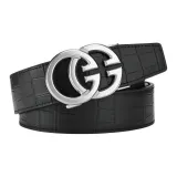 Серебряный ремешок с узором крокодила