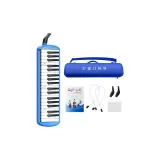 [37 клавиш Amber Blue] Твердый чехол Piano сумка + Руководство по игре + 2 шт. губки + 2 шт. щипцов + Мягкая ткань