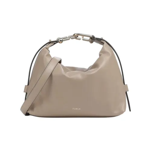 Furla Кожа Одно Плечо Сумка Средняя Женская Бежевая