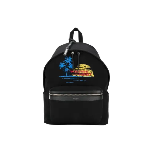 SAINT LAURENT CitySUNSET Полиэстер Рюкзак Мужской Черный