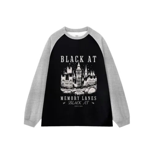 BLACK AT Черный Унисекс Свитшоты