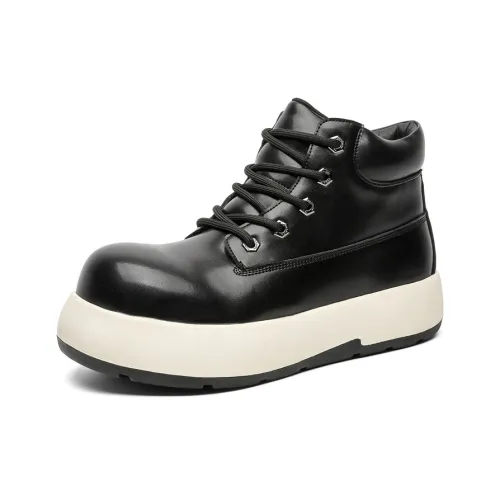 Lanza Тиби Big Head Пара Ugly Cute Niche Casual Boots Short Martin Boot 5cm Unisex