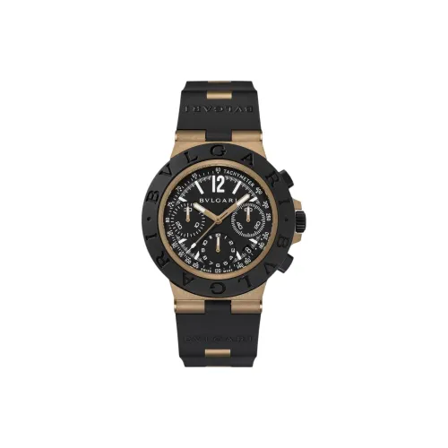 BVLGARI∙BVLGARI Наручные часы Автоматический Механический Механизм Резиновый Ремешок 41 мм Черный Циферблат Мужские часы