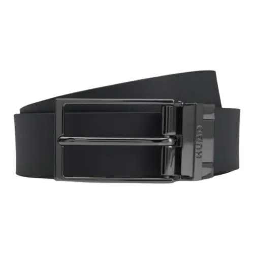 Hugo Ремни из коровьей кожи Мужской Черный 3,5 см