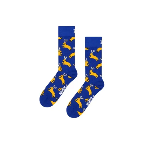 Happy Socks Белый Олень Унисекс MID Носки до икры