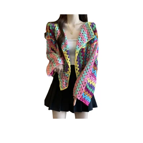 GIUHF Многоцветный кардиган женский трикотаж