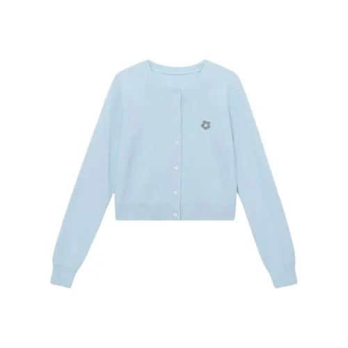 ZVJH Светло-синий Женский Трикотаж