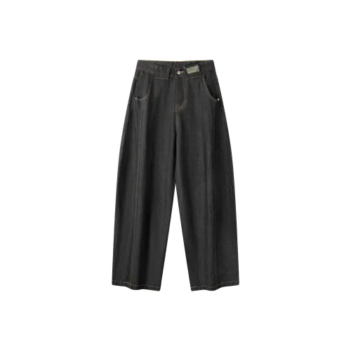 XIACENGJICHU Черные Унисекс Джинсы