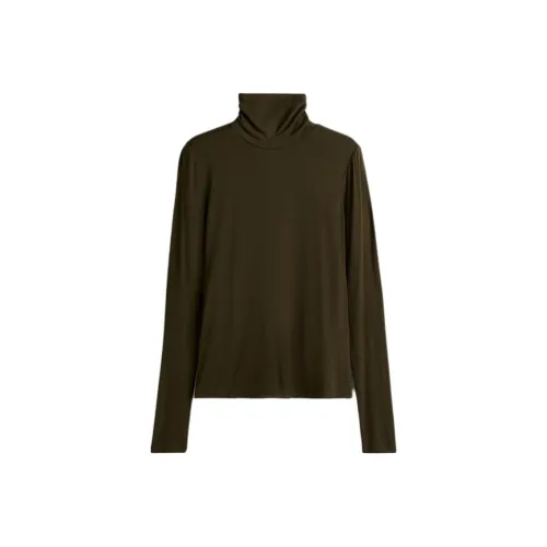 H M Темно-хаки Зеленые Женские T-рубашки