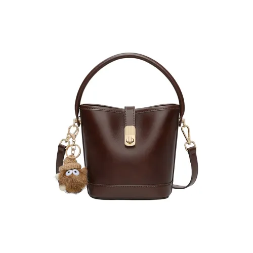 PESASRIE Сумка через плечо из коровьей кожи сумка на плечо сумка обычная женская винно-кофейного цвета