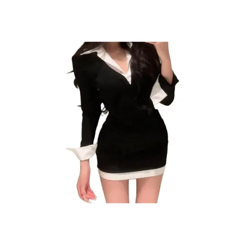 GIUHF Длинное платье с длинными рукавами женское