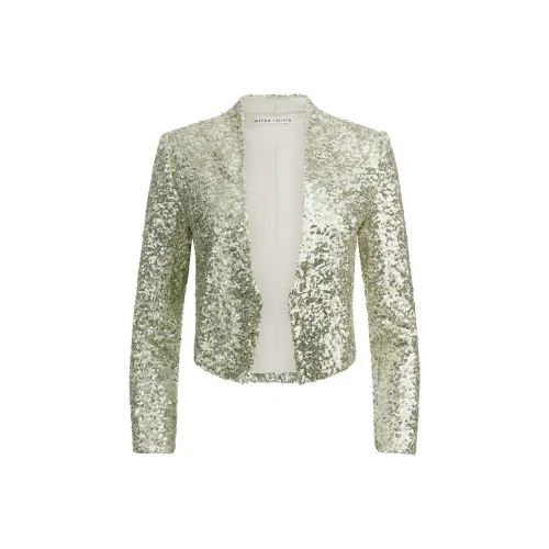 ALICE+OLIVIA NEW HARVEY SEQUIN OPEN FRONT JACKET Women's