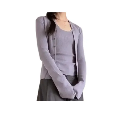 Фиолетовый двухкомпонентный комплект женские трикотажные изделия