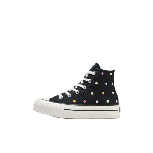 Converse Chuck Taylor All Star Lift High Top Kids Canvas Shoes Black Kids