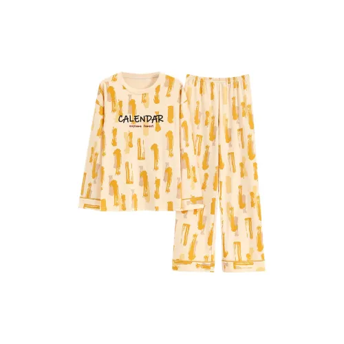 MADALLO Желтый Женские Пижамные Комплекты