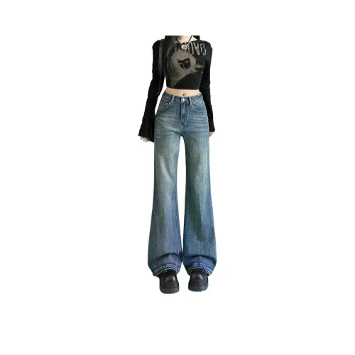 ZVJH Винтажные синие женские джинсы