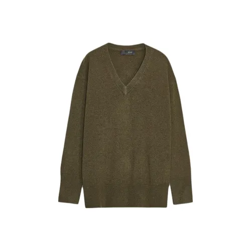 ZARA Армейский зеленый Женский Трикотаж