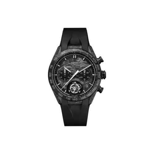 TAG HEUER Автоматический Механический Механизм Мужские Часы Carrera Collection 44 мм Черные