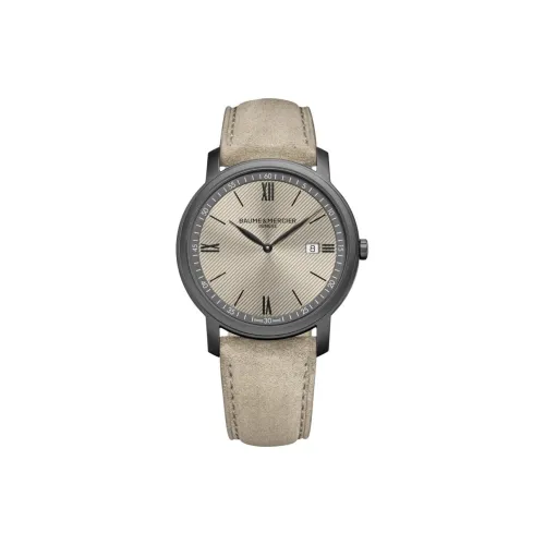 Baume Mercier Classima Collection Кварцевый механизм Мужские часы Часы 42 мм Бежевый циферблат часов