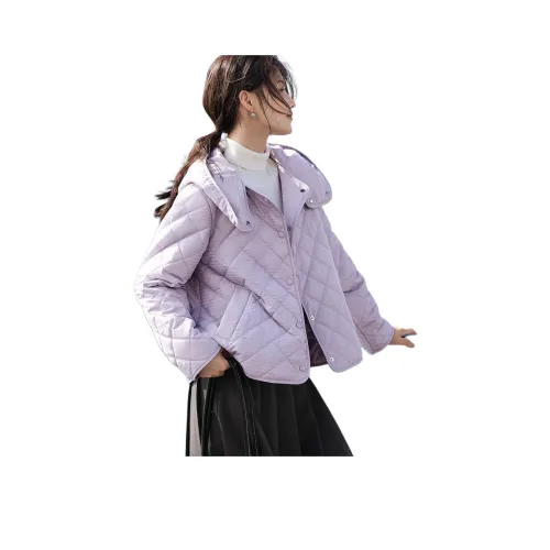 XWI Серый Фиолетовый Женский Пуховик