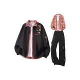 Чёрная+Красная рубашка + чёрные штаны