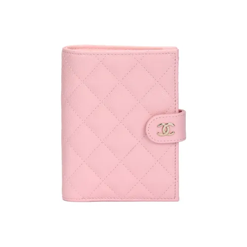 CHANEL Кошелек с узором "Ромб" Женские Розовый