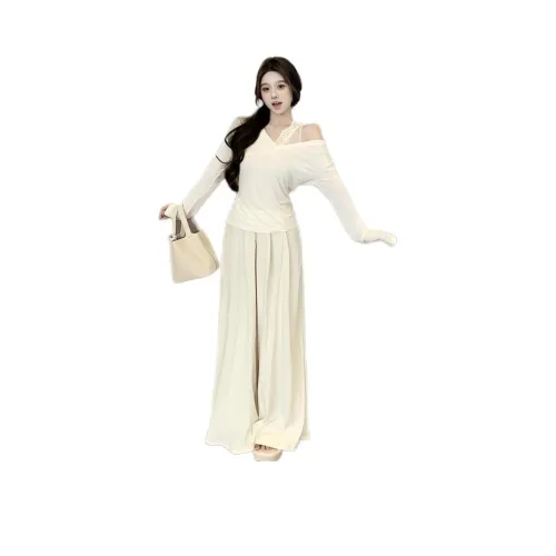 ZVJH Абрикос Трёхкомпонентный Набор Женские Повседневные Костюмы