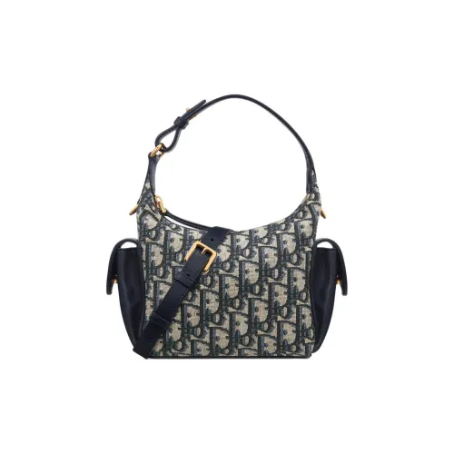 DIOR D Dream Хлопок Через плечо Сумка Мини Женская Синяя