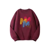 Бордовый-Круглый вырез (Стандартный)-Масляные Картины M