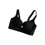 Черный, Сборка / Украшение сборкой Бесшовный Размер бюстгальтера Улучшенный материал