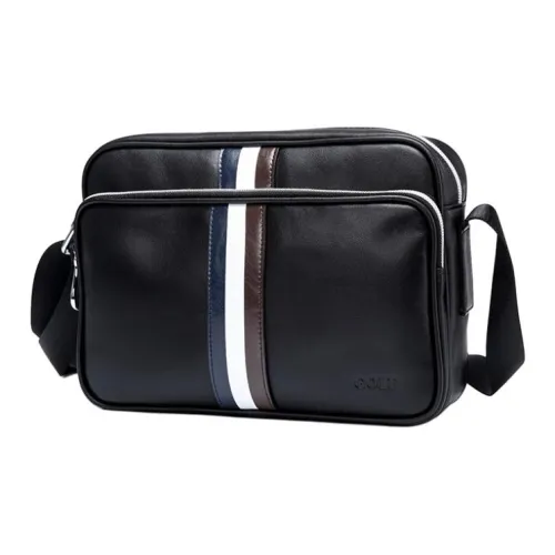 GOLF Натуральная кожа Сумка через плечо из крупнозернистой текстуры коровьей кожи поясная сумка сумка через плечо маленькая мужская черная