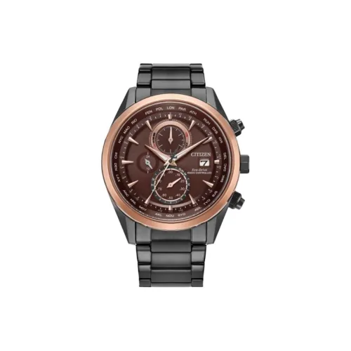 CITIZEN Eco Drive Series Светильник Кварцевый механизм Нержавеющая сталь Ремешок Часы 43 мм Мужские часы Кофейный циферблат часов