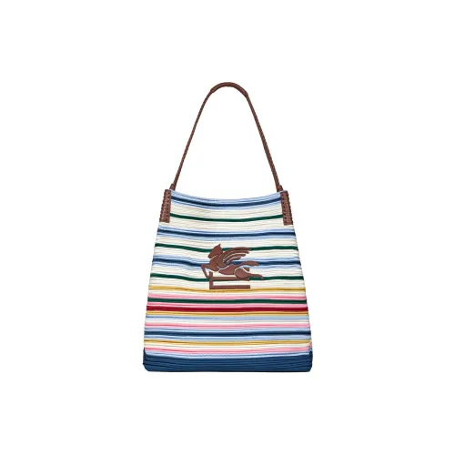 ETRO Ткань Сумка через плечо Большая Женская Синяя и Многоцветная