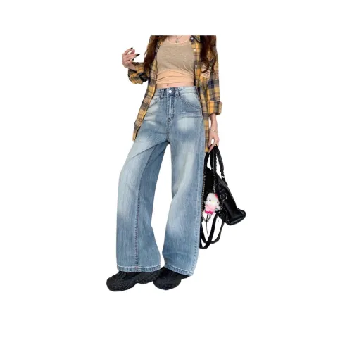 Мед Винтажный Светлый Женские Джинсы