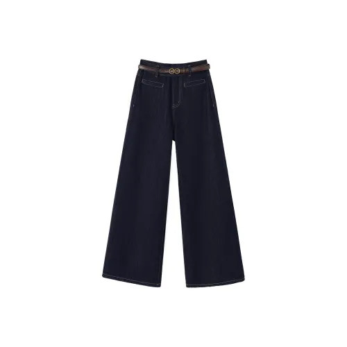 DX.DAXI Темно-синий синий женский джинсы