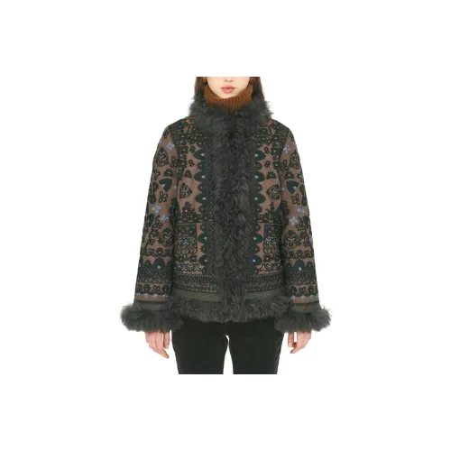 ANTIK BATIK Черный Женские Меховые изделия