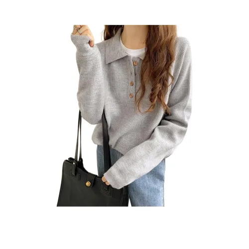 ZVJH Серый Женский Трикотаж