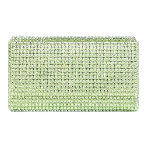 AMINA MUADDI Кристальный с акцентом сатин одно плечо через плечо клатч экстра мини женский Loma зеленый
