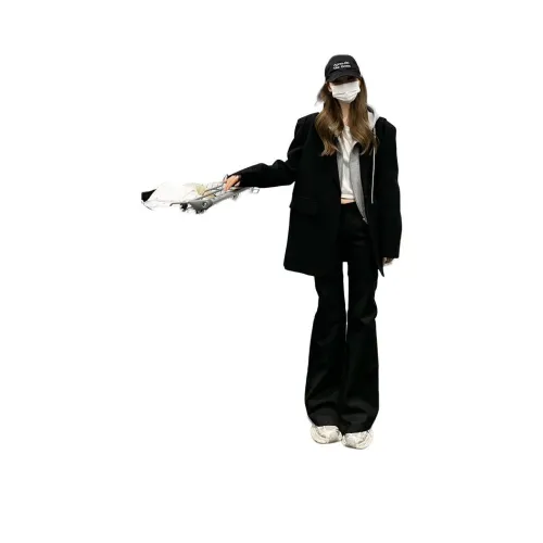 RJVO Черные Женские Повседневные Штаны